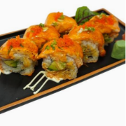 Aburi Spicy Salmon Avo Roll (6 Pcs)